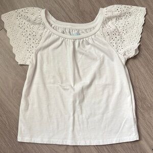 Cat & Jack Ivory Ruffled Top